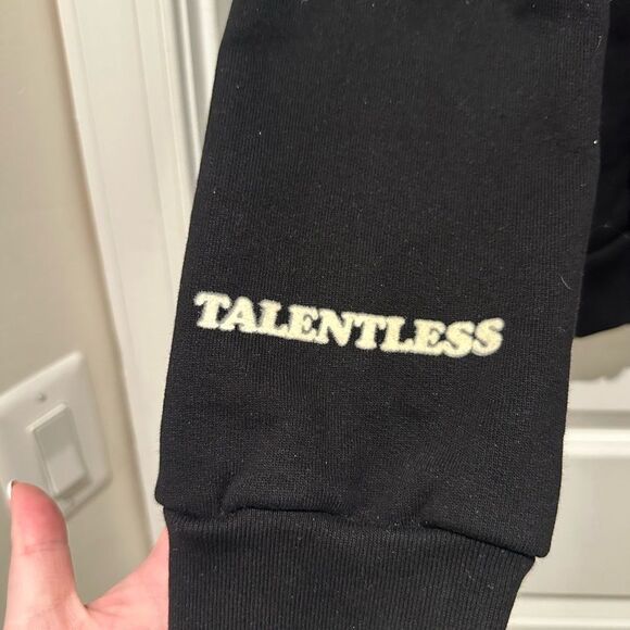 Talentless Women's Heavyweight Hoodie - Vote - Pitch Black - Picture 5 of 7